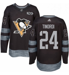 Mens Adidas Pittsburgh Penguins 24 Jarred Tinordi Authentic Black 1917 2017 100th Anniversary NHL Jersey Mens Adidas Pittsburgh Penguins 24 Jarred Tinordi Authentic Black 1917 2017 100th Anniversary NHL Jersey
