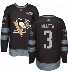 Mens Adidas Pittsburgh Penguins 3 Olli Maatta Authentic Black 1917 2017 100th Anniversary NHL Jersey Mens Adidas Pittsburgh Penguins 3 Olli Maatta Authentic Black 1917 2017 100th Anniversary NHL Jersey