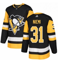 Mens Adidas Pittsburgh Penguins 31 Antti Niemi Authentic Black Home NHL Jersey Mens Adidas Pittsburgh Penguins 31 Antti Niemi Authentic Black Home NHL Jersey