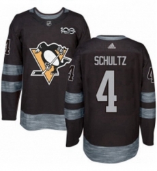 Mens Adidas Pittsburgh Penguins 4 Justin Schultz Authentic Black 1917 2017 100th Anniversary NHL Jersey Mens Adidas Pittsburgh Penguins 4 Justin Schultz Authentic Black 1917 2017 100th Anniversary NHL Jersey