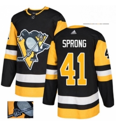 Mens Adidas Pittsburgh Penguins 41 Daniel Sprong Authentic Black Fashion Gold NHL Jersey Mens Adidas Pittsburgh Penguins 41 Daniel Sprong Authentic Black Fashion Gold NHL Jersey
