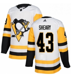 Mens Adidas Pittsburgh Penguins 43 Conor Sheary Authentic White Away NHL Jersey Mens Adidas Pittsburgh Penguins 43 Conor Sheary Authentic White Away NHL Jersey