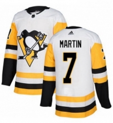 Mens Adidas Pittsburgh Penguins 7 Paul Martin Authentic White Away NHL Jersey Mens Adidas Pittsburgh Penguins 7 Paul Martin Authentic White Away NHL Jersey