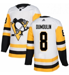 Mens Adidas Pittsburgh Penguins 8 Brian Dumoulin Authentic White Away NHL Jersey Mens Adidas Pittsburgh Penguins 8 Brian Dumoulin Authentic White Away NHL Jersey
