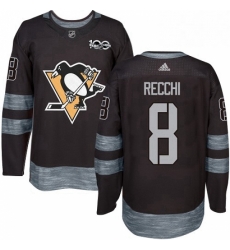 Mens Adidas Pittsburgh Penguins 8 Mark Recchi Authentic Black 1917 2017 100th Anniversary NHL Jersey Mens Adidas Pittsburgh Penguins 8 Mark Recchi Authentic Black 1917 2017 100th Anniversary NHL Jersey