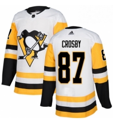 Mens Adidas Pittsburgh Penguins 87 Sidney Crosby Authentic White Away NHL Jersey Mens Adidas Pittsburgh Penguins 87 Sidney Crosby Authentic White Away NHL Jersey