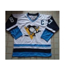 NHL Hockey Jerseys Pittsburgh Penguins #87 Sidney CROSBY white-blue NHL Hockey Jerseys Pittsburgh Penguins #87 Sidney CROSBY white-blue