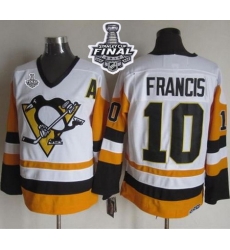 Penguins #10 Ron Francis White Black CCM Throwback 2017 Stanley Cup Final Patch Stitched NHL Jersey Penguins #10 Ron Francis White Black CCM Throwback 2017 Stanley Cup Final Patch Stitched NHL Jersey
