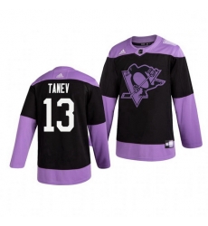 Penguins 13 Brandon Tanev Black Purple Hockey Fights Cancer Adidas Jersey Penguins 13 Brandon Tanev Black Purple Hockey Fights Cancer Adidas Jersey