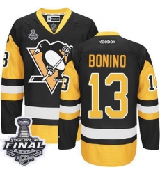 Penguins #13 Nick Bonino Black Alternate 2017 Stanley Cup Final Patch Stitched NHL Jersey Penguins #13 Nick Bonino Black Alternate 2017 Stanley Cup Final Patch Stitched NHL Jersey