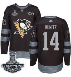 Penguins #14 Chris Kunitz Black 1917 2017 100th Anniversary Stanley Cup Finals Champions Stitched NHL Jersey Penguins #14 Chris Kunitz Black 1917 2017 100th Anniversary Stanley Cup Finals Champions Stitched NHL Jersey