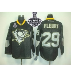Penguins #29 Andre Fleury Black Ice 2017 Stanley Cup Final Patch Stitched NHL Jersey Penguins #29 Andre Fleury Black Ice 2017 Stanley Cup Final Patch Stitched NHL Jersey