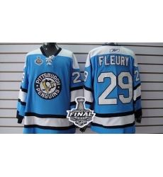 Penguins #29 Andre Fleury Blue 2017 Stanley Cup Final Patch Stitched NHL Jersey Penguins #29 Andre Fleury Blue 2017 Stanley Cup Final Patch Stitched NHL Jersey