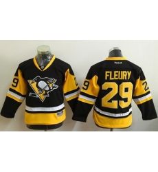 Penguins #29 Marc Andre Fleury Black Alternate Stitched Youth NHL Jersey Penguins #29 Marc Andre Fleury Black Alternate Stitched Youth NHL Jersey