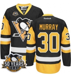 Penguins #30 Matt Murray Black Alternate 50th Anniversary Stitched NHL Jersey Penguins #30 Matt Murray Black Alternate 50th Anniversary Stitched NHL Jersey