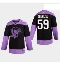 Penguins 59 Jake Guentzel Fights Cancer Practice Black Jersey Penguins 59 Jake Guentzel Fights Cancer Practice Black Jersey