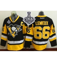 Penguins #66 Mario Lemieux Black Alternate 2017 Stanley Cup Final Patch Stitched NHL Jersey Penguins #66 Mario Lemieux Black Alternate 2017 Stanley Cup Final Patch Stitched NHL Jersey
