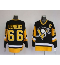 Penguins #66 Mario Lemieux Stitched Black Mitchell 26Ness NHL Jersey Penguins #66 Mario Lemieux Stitched Black Mitchell 26Ness NHL Jersey