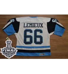 Penguins #66 Mario Lemieux White Blue CCM Throwback 2017 Stanley Cup Final Patch Stitched NHL Jersey Penguins #66 Mario Lemieux White Blue CCM Throwback 2017 Stanley Cup Final Patch Stitched NHL Jersey