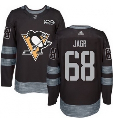 Penguins #68 Jaromir Jagr Black 1917 2017 100th Anniversary Stitched NHL Jersey Penguins #68 Jaromir Jagr Black 1917 2017 100th Anniversary Stitched NHL Jersey