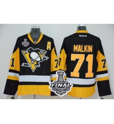 Penguins #71 Evgeni Malkin Black Alternate 2017 Stanley Cup Final Patch Stitched NHL Jersey Penguins #71 Evgeni Malkin Black Alternate 2017 Stanley Cup Final Patch Stitched NHL Jersey
