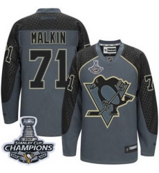 Penguins #71 Evgeni Malkin Charcoal Cross Check Fashion 2017 Stanley Cup Finals Champions Stitched NHL Jersey Penguins #71 Evgeni Malkin Charcoal Cross Check Fashion 2017 Stanley Cup Finals Champions Stitched NHL Jersey