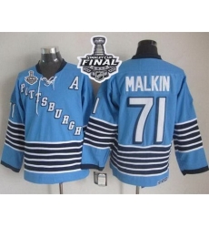 Penguins #71 Evgeni Malkin Light Blue CCM Throwback 2017 Stanley Cup Final Patch Stitched NHL Jersey Penguins #71 Evgeni Malkin Light Blue CCM Throwback 2017 Stanley Cup Final Patch Stitched NHL Jersey