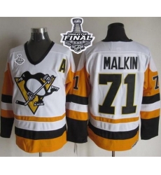 Penguins #71 Evgeni Malkin White Black CCM Throwback 2017 Stanley Cup Final Patch Stitched NHL Jersey Penguins #71 Evgeni Malkin White Black CCM Throwback 2017 Stanley Cup Final Patch Stitched NHL Jersey
