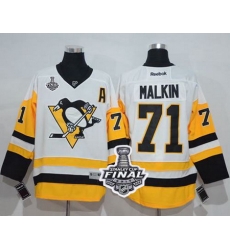 Penguins #71 Evgeni Malkin White New Away 2017 Stanley Cup Final Patch Stitched NHL Jersey Penguins #71 Evgeni Malkin White New Away 2017 Stanley Cup Final Patch Stitched NHL Jersey