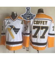 Penguins #77 Paul Coffey White Yellow CCM Throwback 2017 Stanley Cup Finals Champions Stitched NHL Jersey Penguins #77 Paul Coffey White Yellow CCM Throwback 2017 Stanley Cup Finals Champions Stitched NHL Jersey