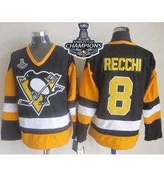 Penguins #8 Mark Recchi Black CCM Throwback 2017 Stanley Cup Finals Champions Stitched NHL Jersey Penguins #8 Mark Recchi Black CCM Throwback 2017 Stanley Cup Finals Champions Stitched NHL Jersey