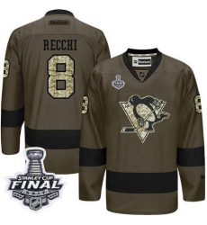 Penguins #8 Mark Recchi Green Salute to Service 2017 Stanley Cup Final Patch Stitched NHL Jersey Penguins #8 Mark Recchi Green Salute to Service 2017 Stanley Cup Final Patch Stitched NHL Jersey