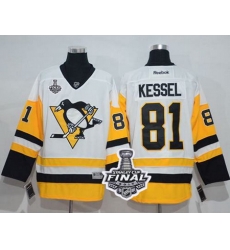 Penguins #81 Phil Kessel White New Away 2017 Stanley Cup Final Patch Stitched NHL Jersey Penguins #81 Phil Kessel White New Away 2017 Stanley Cup Final Patch Stitched NHL Jersey