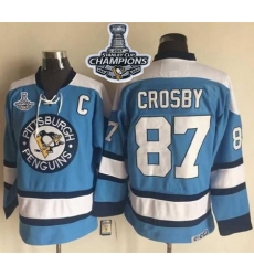 Penguins #87 Sidney Crosby Blue Alternate CCM Throwback 2017 Stanley Cup Finals Champions Stitched NHL Jersey Penguins #87 Sidney Crosby Blue Alternate CCM Throwback 2017 Stanley Cup Finals Champions Stitched NHL Jersey