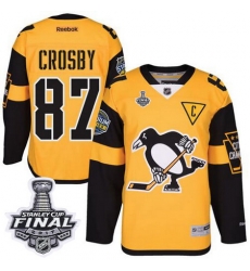 Penguins #87 Sidney Crosby Gold 2017 Stadium Series Stanley Cup Final Patch Stitched NHL Jersey Penguins #87 Sidney Crosby Gold 2017 Stadium Series Stanley Cup Final Patch Stitched NHL Jersey
