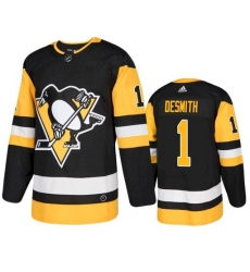 Pittsburgh Penguins 1 Casey DeSmith Black 2021 Jersey Pittsburgh Penguins 1 Casey DeSmith Black 2021 Jersey