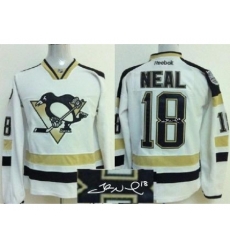 Pittsburgh Penguins 18 James Neal White 2014 Stadium Series Signed Jerseys Pittsburgh Penguins 18 James Neal White 2014 Stadium Series Signed Jerseys