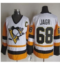 Pittsburgh Penguins #68 Jaromir Jagr White Black CCM Throwback NHL Jersey Pittsburgh Penguins #68 Jaromir Jagr White Black CCM Throwback NHL Jersey