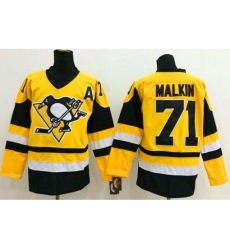 Pittsburgh Penguins #71 Evgeni Malkin Yellow Throwback Stitched NHL Jersey Pittsburgh Penguins #71 Evgeni Malkin Yellow Throwback Stitched NHL Jersey