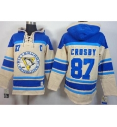 Pittsburgh Penguins #87 Sidney Crosby Cream Stitched NHL Sawyer Hooded Sweatshirt Pittsburgh Penguins #87 Sidney Crosby Cream Stitched NHL Sawyer Hooded Sweatshirt