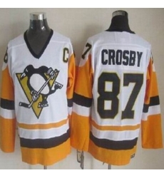 Pittsburgh Penguins #87 Sidney Crosby White Black CCM Throwback Stitched NHL Jersey Pittsburgh Penguins #87 Sidney Crosby White Black CCM Throwback Stitched NHL Jersey