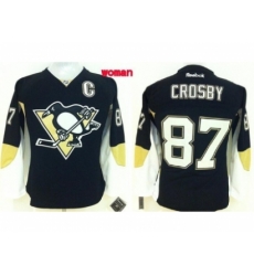 Women NHL Pittsburgh Penguins #87 Sidney Crosby black jerseys Women NHL Pittsburgh Penguins #87 Sidney Crosby black jerseys