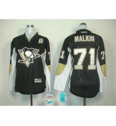 Women Pittaburgh Penguins 71 Malkin black A patch jerseys Women Pittaburgh Penguins 71 Malkin black A patch jerseys