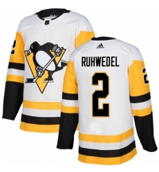 Womens Adidas Pittsburgh Penguins 2 Chad Ruhwedel Authentic White Away NHL Jersey Womens Adidas Pittsburgh Penguins 2 Chad Ruhwedel Authentic White Away NHL Jersey