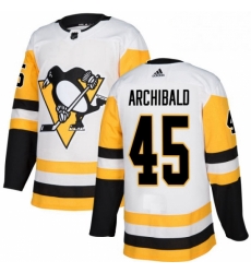 Womens Adidas Pittsburgh Penguins 45 Josh Archibald Authentic White Away NHL Jersey Womens Adidas Pittsburgh Penguins 45 Josh Archibald Authentic White Away NHL Jersey