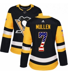 Womens Adidas Pittsburgh Penguins 7 Joe Mullen Authentic Black USA Flag Fashion NHL Jersey Womens Adidas Pittsburgh Penguins 7 Joe Mullen Authentic Black USA Flag Fashion NHL Jersey