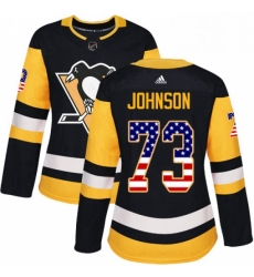 Womens Adidas Pittsburgh Penguins 73 Jack Johnson Authentic Black USA Flag Fashion NHL Jersey Womens Adidas Pittsburgh Penguins 73 Jack Johnson Authentic Black USA Flag Fashion NHL Jersey