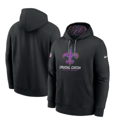 Men New Orleans Saints Black 2024 Crucial Catch Club Pullover Hoodie Men New Orleans Saints Black 2024 Crucial Catch Club Pullover Hoodie