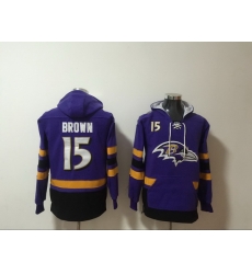 Men Nike Baltimore Ravens Marquise Brown 15 NFL Winter Thick Hoodie Men Nike Baltimore Ravens Marquise Brown 15 NFL Winter Thick Hoodie