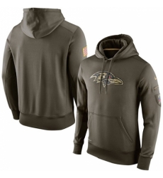 NFL Mens Baltimore Ravens Nike Olive Salute To Service KO Performance Hoodie NFL Mens Baltimore Ravens Nike Olive Salute To Service KO Performance Hoodie